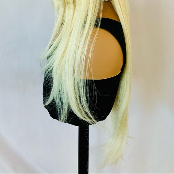 “Put On & Go” Long Ombre Blonde Synthetic Wig with Bangs - Picture 7 of 13